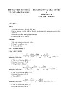 ĐỀ CƯƠNG GIỮA kì 2 TOÁN 9 DỊCH VỌNG 2020 2021 