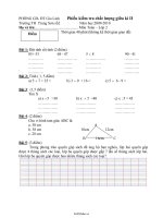 Đề kiểm tra giữa học kì II Toán Lớp 2  Năm học 20092010  Trường Tiểu học Trung Sơn số 23220