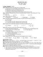 Đề kiểm tra một tiết học kì II Vật lí lớp 10 (Có đáp án)1709