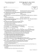 Đề kiểm tra học kì I Vật lí lớp 11  Mã đề 132  Sở GD  ĐT Thăng Bình1707