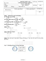 Đề kiểm tra cuối học kì II Toán Lớp 2  Năm học 20122013  Trường Tiểu học Hứa Tạo2882