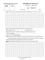 Đề kiểm tra giữa học kì II Tiếng việt Lớp 2  Năm học 20082009  Trường Tiểu học Hải An957