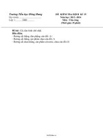 Đề kiểm tra định kì IV năm học: 2013  2014 môn: Thủ công 11062