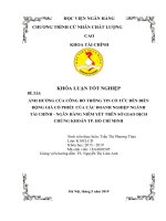 Ảnh hưởng của công bố thông tin cổ tức đến biến động giá cổ phiếu của các doanh nghiệp ngành tài chính  ngân hàng niêm yết trên Sở giao dịch chứng khoán TP. Hồ Chí Minh