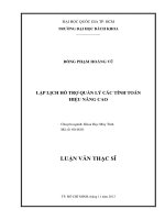 Lập lịch hỗ trợ quản lý các tính toán hiệu năng cao 