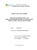 MỘT SỐ GIẢI PHÁP NÂNG CAO HIỆU QUẢ PHÁTHÀNH THẺ CỦA NGÂN HÀNG TMCP Á CHÂU PGD LÊ QUANG ĐỊNH