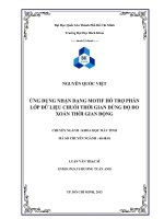 Ứng dụng nhận dạng motif hỗ trợ phân lớp dữ liệu chuỗi thời gian dùng độ đo xoắn thời gian động 