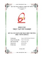 BÁO CÁO  THỰC TẬP TỐT NGHIỆP  ĐỀ TÀI: XÂY DỰNG BỘ NHẬN DIỆN THƯƠNG  HIỆU VIETSTARMAX