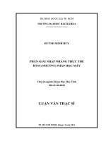 Phân giải nhập nhằng thực thể bằng phương pháp học máy 