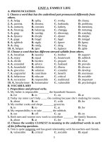 BÀI TẬP TIENG ANH 10 CHƯƠNG TRÌNH MỚI