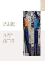 ENGLISH 3 TRENDY CLOTHES this is topic speaking of my team  hope you enjoy it 