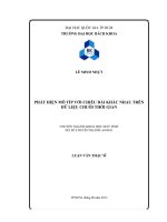 Phát hiện mô típ với chiều dài khác nhau trên dữ liệu chuỗi thời gian 