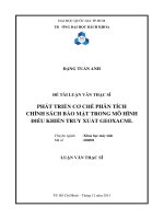 Phát triển cơ chế phân tích chính sách bảo mật trong mô hình điều khiển truy xuất GeoXACML 