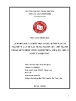 TIỂU LUẬN TRIẾT học QUAN điểm của TRIẾT học MARX– LÊNIN về CON NGƯỜI và vấn đề xây DỰNG NGUỒN lực CON NGƯỜI TRONG sự NGHIỆP CÔNG NGHIỆP hóa, HIỆN đại hóa ở nước TA HIỆN NAY