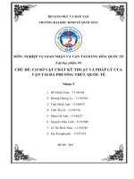 Cơ sở vật chất kỹ thuật và pháp lý của vận tải đa phương thức quốc tế