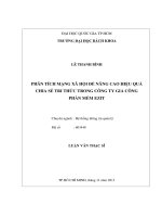 Phân tích mạng xã hội để nâng cao hiệu quả chia sẻ tri thức trong công ty gia công phần mềm EZIT 