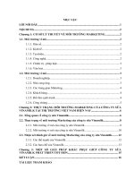 Phân tích môi trường marketing của công ty sữa vinamilk tại thị trường việt nam hiện nay