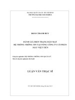 Đánh giá hiện trạng bảo mật hệ thống thông tin tại tổng công ty cổ phần may việt tiến 