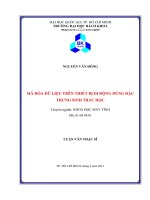 Mã hóa dữ liệu trên thiết bị di động dùng đặc trưng sinh trắc học 