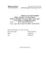 THỰC TRẠNG VÀ GIẢI PHÁP NÂNG CAO HIỆU QUẢ HOẠT ĐỘNG PHÂN PHỐI CUẢ CÔNG TY TNHH MTV SCD
