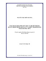 Ứng dụng khai phá dữ liệu và hệ hỗ trợ ra quyết định trong quản lý và điều trị bệnh đái tháo đường típ 2 