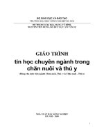 Giáo trình tin học chuyên ngành trong chăn nuôi và thú y