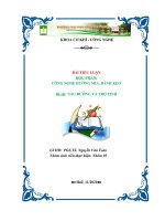 TIỂU LUẬN học PHẦN CÔNG NGHỆ ĐƯỜNG mía, BÁNH kẹo đ ề tài nấu ĐƯỜNG và TRỢ TINH 