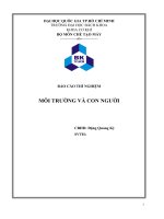 BÁO cáo THÍ NGHIỆM môi TRƯỜNG và CON NGƯỜI đo độ rọi của PHÒNG học 