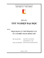 ĐỒ án tốt NGHIỆP đại học đề tài NHẬN DẠNG cử CHỈ TĨNH bàn TAY từ cảm BIẾN MANG HÌNH ẢNH 