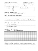 Đề thi giữa học kì II Tiếng việt Lớp 2  Năm học 20112012  Trường Tiểu học Kim Đồng4938