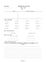 Đề thi giữa học kì II Toán Lớp 2 (Kèm đáp án)4964