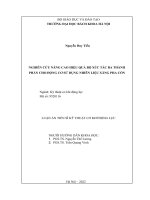 Nghiên cứu nâng cao hiệu quả bộ xúc tác ba thành phần cho động cơ sử dụng nhiên liệu xăng pha cồn.