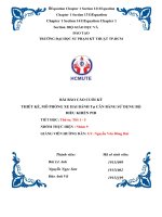 BÀI báo cáo CUỐI kỳ THIẾT kế, mô PHỎNG XE HAI BÁNH tự cân BẰNG sử DỤNG bộ điều KHIỂN PID 