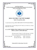 BÁO cáo THỰC tập tốt NGHIỆP QUY TRÌNH CÔNG NGHỆ sản XUẤT tôm tẩm bột ĐÔNG LẠNH và tôm XIÊN QUE 