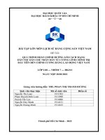 QUÁ TRÌNH HOÀN CHỈNH ĐƯỜNG lối CÁCH MẠNG dân tộc dân CHỦ NHÂN dân từ CƯƠNG LĨNH CHÍNH TRỊ đầu TIÊN đến CHÍNH CƯƠNG ĐẢNG LAO ĐỘNG VIỆT NAM 