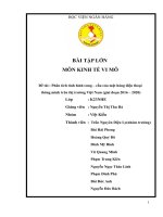 Phân tích tình hình cung – cầu của mặt hàng điện thoại thông minh trên thị trường việt nam (giai đoạn 2016 – 2020)