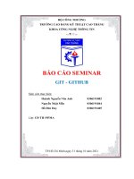 BÁO cáo SEMINAR GIT   GITHUB 