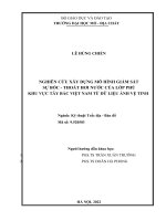 (Luận án tiến sĩ) nghiên cứu xây dựng mô hình giám sát sự bốc   thoát hơi nước của lớp phủ khu vực tây bắc việt nam từ dữ liệu ảnh vệ tinh 