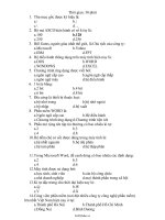 Câu hỏi trắc nghiệm môn Tin học Tiểu học5700