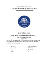 Vận dụng lý luận về hỗ trợ tâm lý học đường vào hoạt động tư vấn khắc phục khó khăn tâm lý cho học sinh Trung học phổ thông trong lĩnh vực hướng nghiệp
