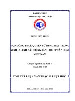 HỢP ĐỒNG THUÊ QUYỀN SỬ DỤNG ĐẤT TRONG KINH DOANH BẤT ĐỘNG SẢN THEO PHÁP LUẬT VIỆT NAM