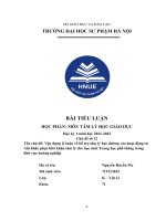Vận dụng lý luận về hỗ trợ tâm lý học đường vào hoạt động tư vấn khắc phục khó khăn tâm lý cho học sinh Trung học phổ thông trong lĩnh vực hướng nghiệp