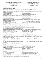 Đề thi giữa học kì 2 môn Vật lí lớp 9 năm 2020-2021 có đáp án - Trường THCS Thượng Thanh