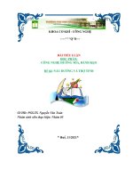 TIỂU LUẬN học PHẦN CÔNG NGHỆ ĐƯỜNG mía, BÁNH kẹo đ ề tài nấu ĐƯỜNG và TRỢ TINH 