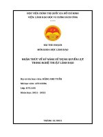 Thu hoạch môn Khoa học Lãnh Đạo - Lớp cao cấp lý luận chính trị 2022