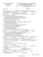 Đề kiểm tra Sinh học 10  Mã đề 773  Năm học 20162017  Sở GD  ĐT Vĩnh Phúc6849