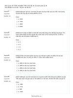 Câu hỏi trắc nghiệm về Di truyền phân tử  Đề số 26726