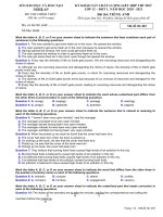 Đề khảo sát chất lượng môn Tiếng Anh năm 2020-2021 - Sở GD&ĐT Nghệ An - Mã đề 403