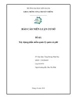 BÁO cáo NIÊN LUẬN cơ sở đề tài xây dựng phần mềm quản lý quán cà phê