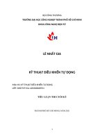 tiểu luận kỹ THUẬT điều KHIỂN tự ĐỘNG 